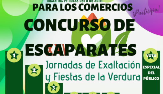 Cartel inscripción escaparates 2019