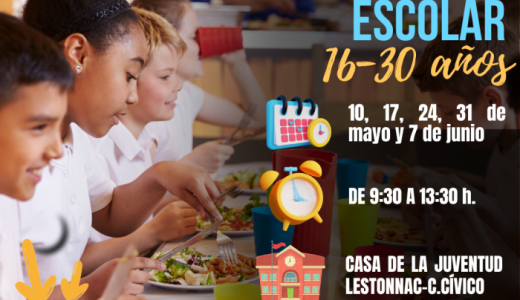 Curso auxiliar de Comedor Escolar. 10 mayo 2025