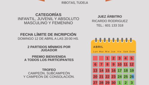 V Torneo de Primavera de Tenis. 17 abril a 3 de mayo 2026