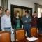 Los concejales de Tudela puede Daniel López y PSN José Ángel Andrés,  junto Ollo, Larrarte, Baráibar y Pellejero