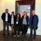 Christophe Zamprogno (Director de la oficina de turismo), Sofía Pardo (Concejala de Turismo), Isabelle Marquez (Técnica del Ayuntamiento), Marie-Christine (Concejal de Mont de Marsans)y Javier Gómez (Concejal de Cultura).