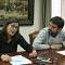 Olga Risueño (Concejala de Servicios contratados) junto al alcalde Eneko Larrarte